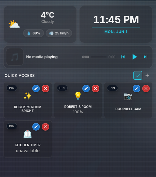 Reorganize mode with editable tiles